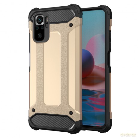 Hybrid Armor pancerne hybrydowe etui pokrowiec Xiaomi Redmi Note 10 Pro złoty