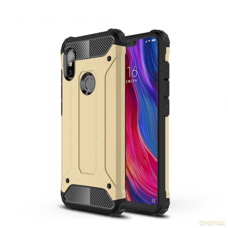 Hybrid Armor pancerne hybrydowe etui pokrowiec Xiaomi Redmi Note 6 Pro złoty