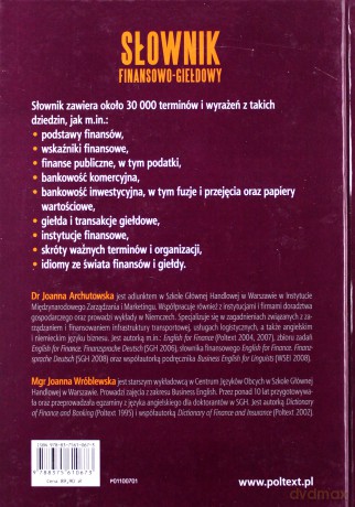 Sł. Finansowo-Giełdowy Angielsko-Polski Polsko-Angielski (twarda) - Joanna Archutowska, Joanna Wróblewska [KSIĄŻKA]