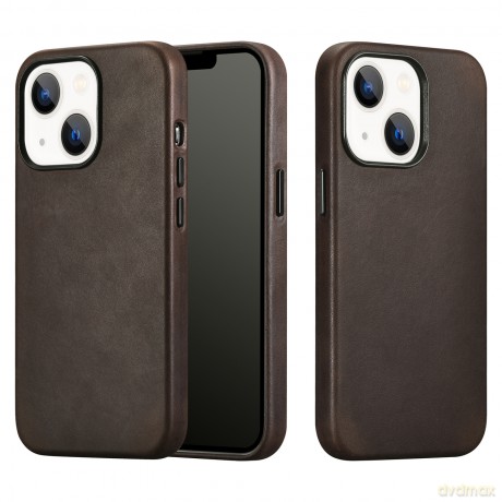 iCarer CH Leather case do iPhone 13 etui skórzane (kompatybilne z MagSafe) brązowy (ALI1208-CO)