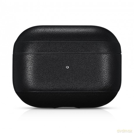 iCarer Leather Classic Nappa etui z naturalnej skóry do AirPods Pro czarny (IAP047-BK)