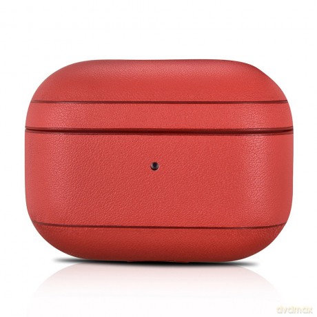 iCarer Leather Classic Nappa etui z naturalnej skóry do AirPods Pro czerwony (IAP047-RD)