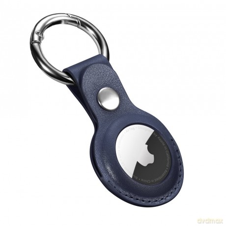 iCarer Leather Nappa etui z naturalnej skóry do AirTag niebieski (WMAT01-BU)