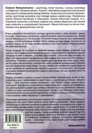 Psychologia Sprzedaży Nieruchomości (broszurowa) - Grażyna Białopiotrowicz [KSIĄŻKA]