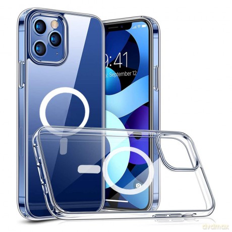 Joyroom Michael Series magnetyczne etui do iPhone 12 Pro Max (kompatybilne z MagSafe) przezroczysty (JR-BP748)
