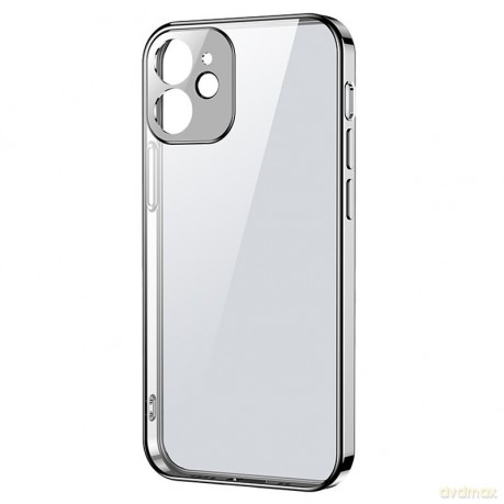 Joyroom New Beauty Series ultra cienkie przezroczyste etui z metaliczną ramką do iPhone 12 Pro Max srebrny (JR-BP744)