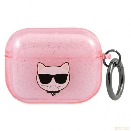 Karl Lagerfeld KLAPUCHGP AirPods Pro cover różowy/pink Glitter Choupette