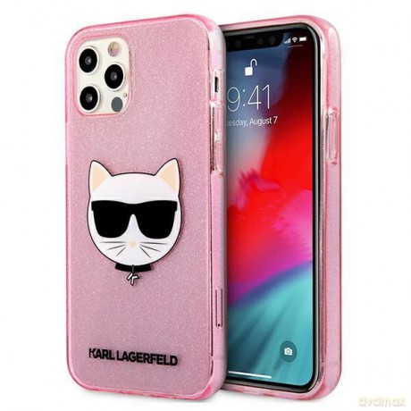 Karl Lagerfeld KLHCP12LCHTUGLP iPhone 12 Pro Max 6,7" różowy/pink hardcase Glitter Choupette