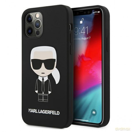 Karl Lagerfeld KLHCP12MSLFKBK iPhone 12/ 12 Pro 6,1" hardcase czarny/black Silicone Iconic