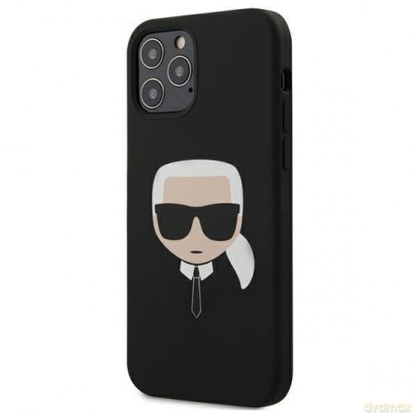 Karl Lagerfeld KLHCP12MSLKHBK iPhone 12/12 Pro 6,1" czarny/black hardcase Silicone Karl`s Head