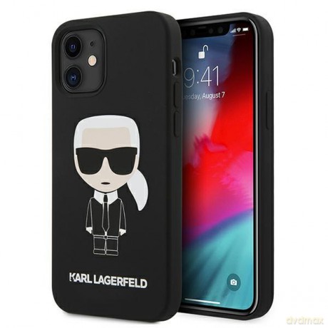 Karl Lagerfeld KLHCP12SSLFKBK iPhone 12 mini 5,4" hardcase czarny/black Silicone Iconic