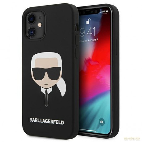Karl Lagerfeld KLHCP12SSLKHBK iPhone 12 mini 5,4" czarny/black hardcase Silicone Karl`s Head