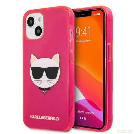 Karl Lagerfeld KLHCP13MCHTRP iPhone 13 6,1" różowy/pink hardcase Glitter Choupette Fluo