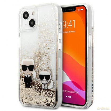 Karl Lagerfeld KLHCP13MGKCD iPhone 13 6,1" złoty/gold hardcase Liquid Glitter Karl&Choupette