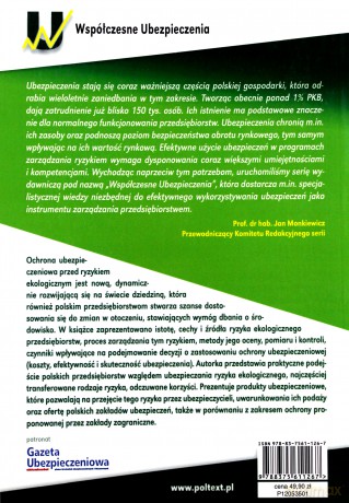 Ryzyko Ekologiczne Przedsiębiorstw Na Rynku Ubezpieczeń Majątkowych - Anna Doś [KSIĄŻKA]