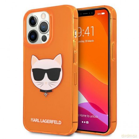 Karl Lagerfeld KLHCP13XCHTRO iPhone 13 Pro Max 6,7" pomarańczowy/orange hardcase Glitter Choupette Fluo