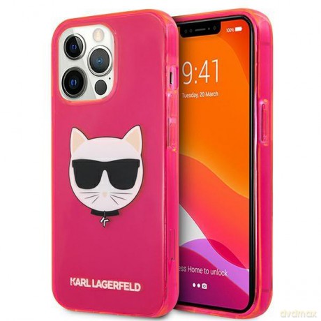 Karl Lagerfeld KLHCP13XCHTRP iPhone 13 Pro Max 6,7" różowy/pink hardcase Glitter Choupette Fluo
