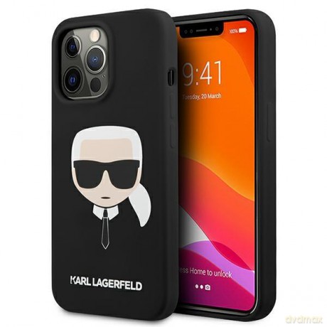 Karl Lagerfeld KLHCP13XSLKHBK iPhone 13 Pro Max 6,7" czarny/black hardcase Silicone Karl`s Head
