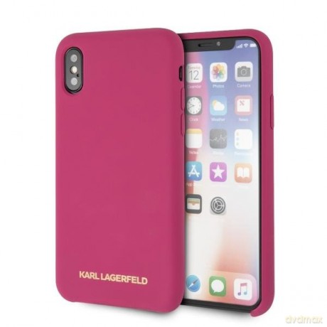 Karl Lagerfeld KLHCPXSLROG iPhone X/Xs hardcase różowy/fushia Silicone