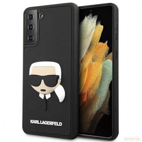 Karl Lagerfeld KLHCS21MKH3DBK S21+ G996 czarny/black hardcase 3D Rubber Karl`s Head