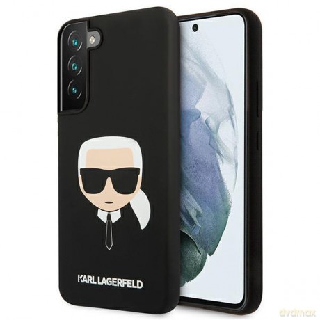Karl Lagerfeld KLHCS22MSLKHBK S22+ S906 czarny/black hardcase Silicone Karl`s Head