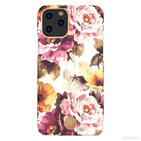 Kingxbar Blossom etui ozdobione oryginalnymi Kryształami Swarovskiego iPhone 11 Pro wielokolorowy (Peony)
