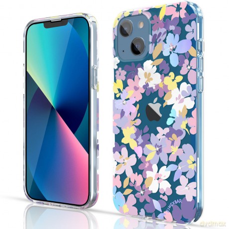 Kingxbar Brilliant Series żelowe etui z Kryształami Swarovskiego iPhone 13 fioletowy