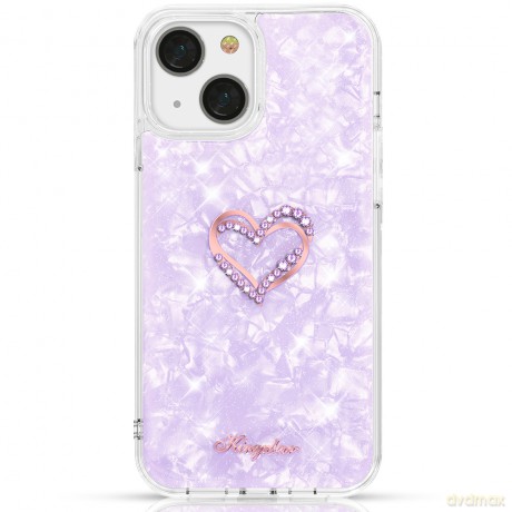 Kingxbar Epoxy Series etui z Kryształami Swarovskiego iPhone 13 fioletowy
