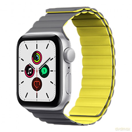 Kingxbar Magnetic Band pasek bransoletka do Watch 6 / SE / 5 / 4 / 3 / 2 (40mm / 38mm) magnetyczna silikonowa opaska żółty