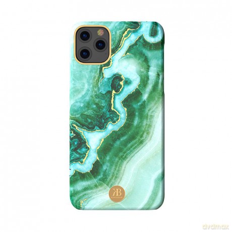 Kingxbar Marble Series eleganckie etui pokrowiec z nadrukiem marmur iPhone 11 Pro zielony