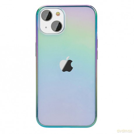 Kingxbar Nebula Series etui pokrowiec do iPhone 13 kolorowa gradientowa obudowa tęczowy fioletowy