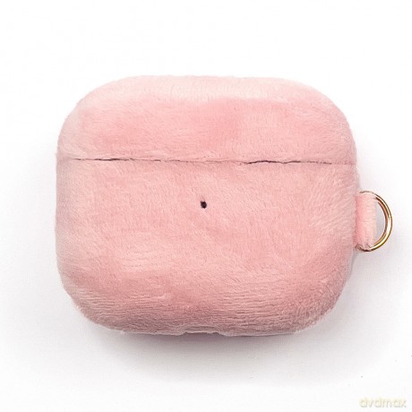 Kingxbar Plush Pods Case etui do AirPods 3 pluszowa obudowa pokrowiec na słuchawki różowy