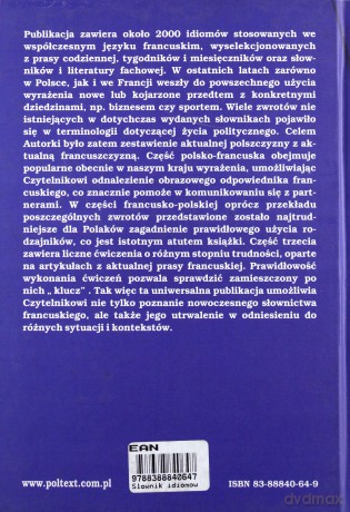Słownik Idiomów Francuskich Z Ćwiczeniami (twarda) - Krystyna Stawińska [KSIĄŻKA]