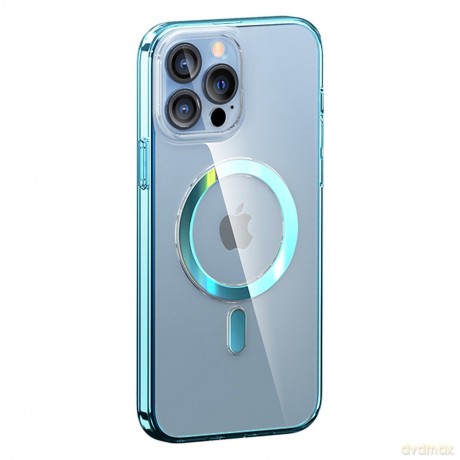 Kingxbar PQY Pure Series magnetyczne etui do iPhone 13 Pro obudowa pokrowiec niebieski (kompatybilne z MagSafe)
