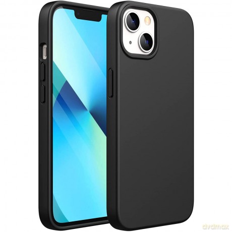 Kingxbar PQY Silicone Series magnetyczne etui do iPhone 13 silikonowa obudowa pokrowiec czarny (kompatybilne z MagSafe)
