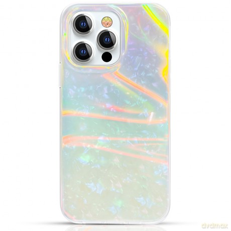 Kingxbar Shell Series luksusowe eleganckie etui na iPhone 13 perłowy-miętowy
