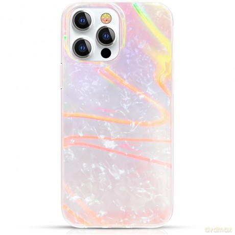 Kingxbar Shell Series luksusowe eleganckie etui na iPhone 13 Pro Max perłowy-różowy