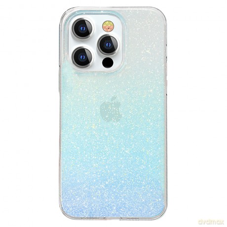 Kingxbar Streamer Series luksusowe eleganckie etui na iPhone 13 Pro Max niebieski (Glitter)