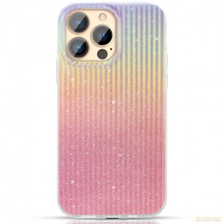 Kingxbar Travel Series luksusowe eleganckie etui na iPhone 13 Pro Max pomarańczowy (Sunset)