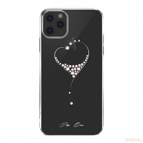 Kingxbar Wish Series etui ozdobione oryginalnymi Kryształami Swarovskiego iPhone 11 srebrny