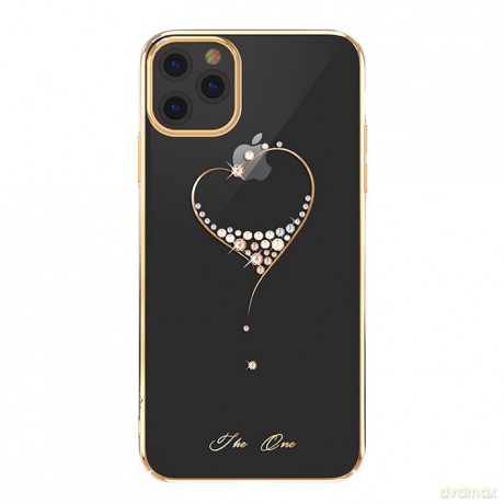 Kingxbar Wish Series etui ozdobione oryginalnymi Kryształami Swarovskiego iPhone 11 złoty