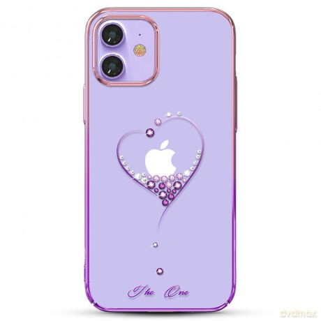 Kingxbar Wish Series etui ozdobione oryginalnymi Kryształami Swarovskiego iPhone 12 Pro Max różowy