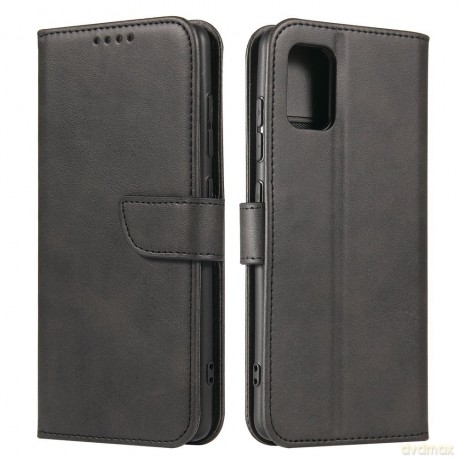 Magnet Case elegancki futerał etui pokrowiec z klapką i funkcją podstawki Samsung Galaxy A51 czarny