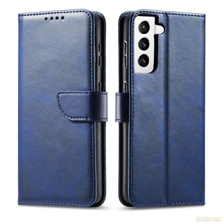 Magnet Case elegancki futerał etui pokrowiec z klapką i funkcją podstawki Samsung Galaxy S21+ 5G (S21 Plus 5G) niebieski
