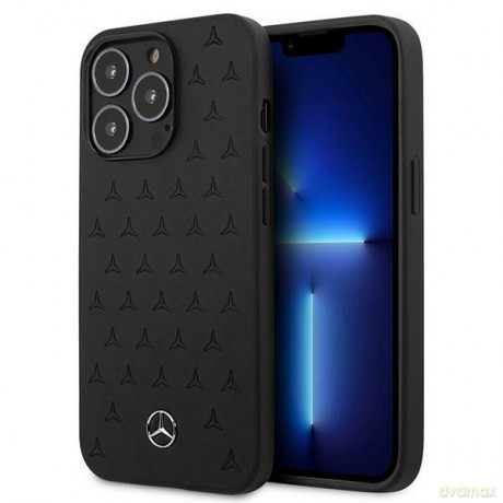 Mercedes MEHCP13XPSQBK iPhone 13 Pro Max 6,7" czarny/black hardcase Leather Stars Pattern