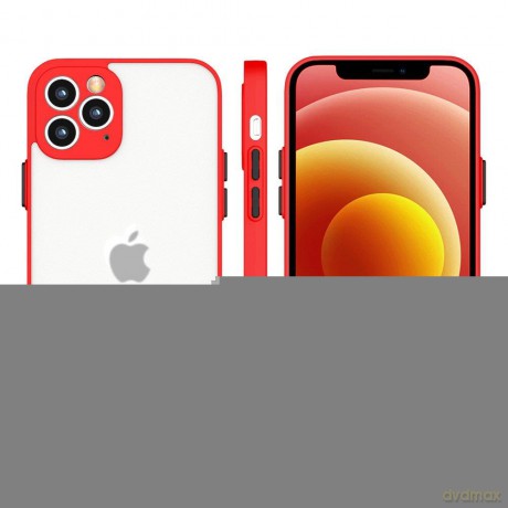 Milky Case silikonowe elastyczne półprzezroczyste etui do iPhone 11 Pro Max czerwony
