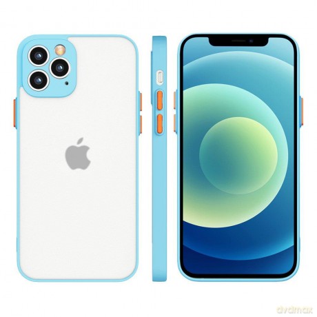 Milky Case silikonowe elastyczne półprzezroczyste etui do iPhone 12 mini niebieski