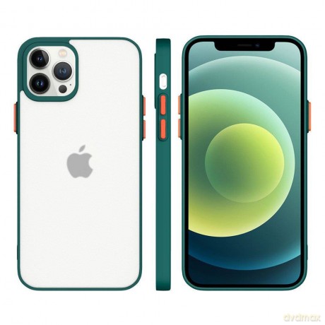 Milky Case silikonowe elastyczne półprzezroczyste etui do iPhone 13 ciemnozielony