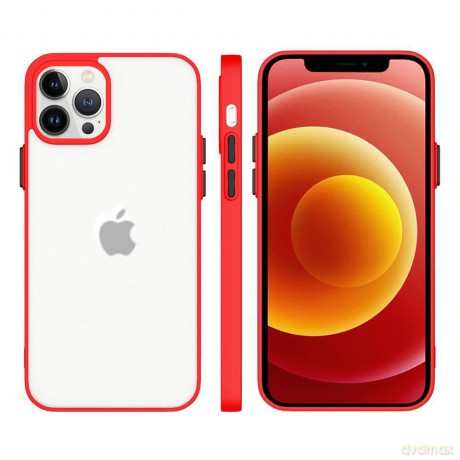 Milky Case silikonowe elastyczne półprzezroczyste etui do iPhone 13 czerwony