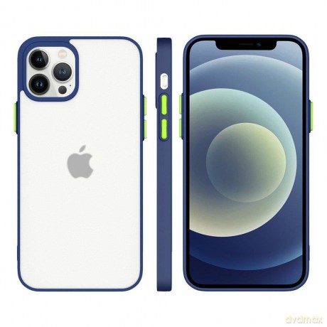 Milky Case silikonowe elastyczne półprzezroczyste etui do iPhone 13 granatowy